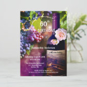 アダルトワインテイスティング誕生日招待状 招待状 (スタンド正面)