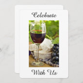 アダルトワイン/チェッセすべての行事パーティの招待状 招待状 (正面/裏面)