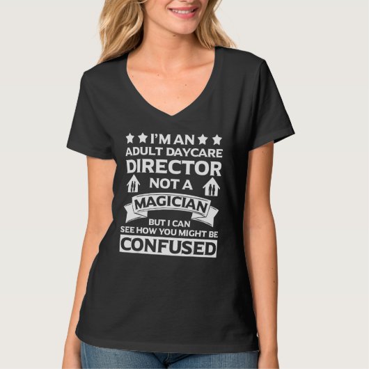 アダルト保育園長アパレルユニークディレクタD Tシャツ (正面)