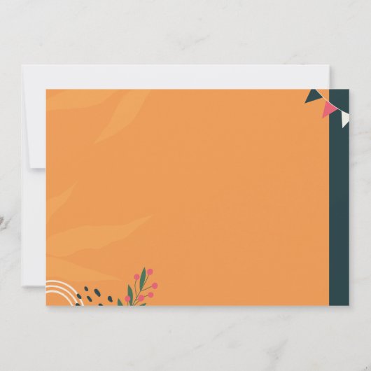 アダルト素朴サプライズ30歳の誕生日パーティー写真 招待状 (裏面)