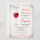 アダルト誕生日招待状/ワイン招待状 招待状 (正面)