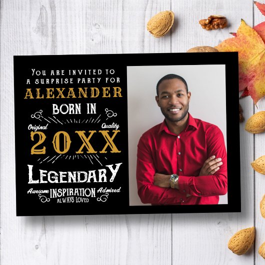 アダルト フォト バースデー 招待状