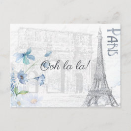 アダルトParisテーマ任意の大事な行事パーティー追加の写真 インビテーションポストカード