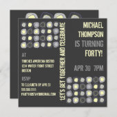 アダルファンキート誕生日パーティーの招待を禁止 招待状 (正面/裏面)