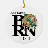 アダ生まれオクラホマ セラミックオーナメント (正面)