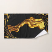 アチェンポンゴールドブラックモノクロームクリスチャンオプulent バスタオルセット (ハンドタオル)