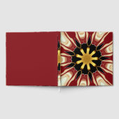 アチェンポン：スターバースト|ディープクリムソン＆ゴールドラグジュアリー ゲストブック (全面)