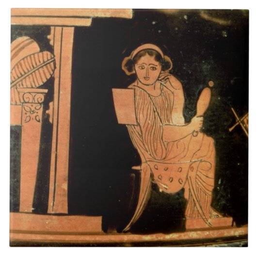 アチックの花嫁、第5セントを描写する赤い姿のらしんばん座 タイル (正面)