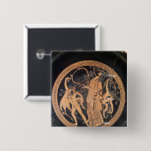 アチックの赤姿のつぼ 缶バッジ (正面&裏面)