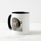 アチックの赤姿のコップの描写 マグカップ (正面左)