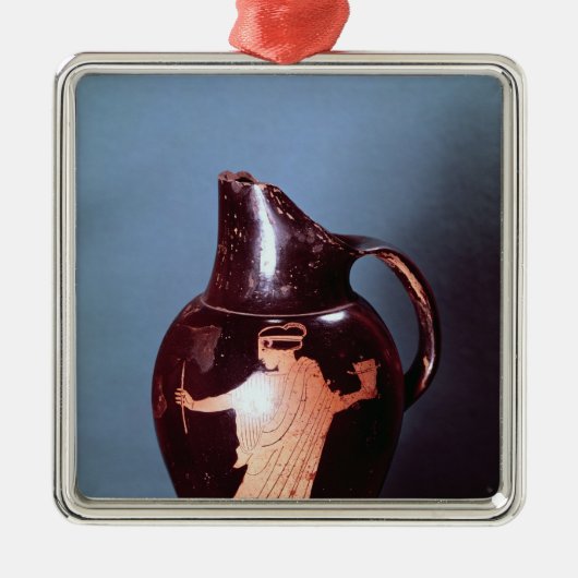 アチックの赤姿のoinochoe メタルオーナメント (正面)