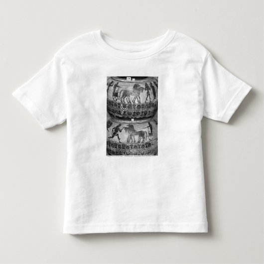 アチックの黒姿のdinos トドラーTシャツ (正面)