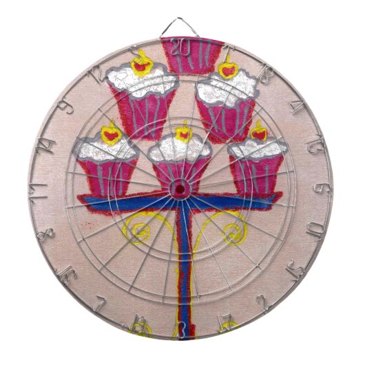 アチポンの巧みなカップケ感動的ーキオートクチュール ダーツボード (正面)