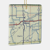 アッウッドカンザスヴィンテージの地図 セラミックオーナメント (右)