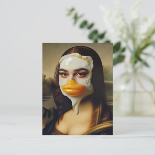 アックおもしろい顔エッグモナ ポストカード (スタンド正面)