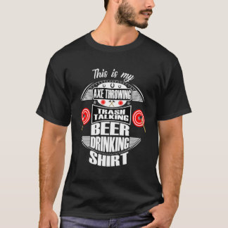 アックスおもしろい投げビール飲料デザインストレスレル Tシャツ