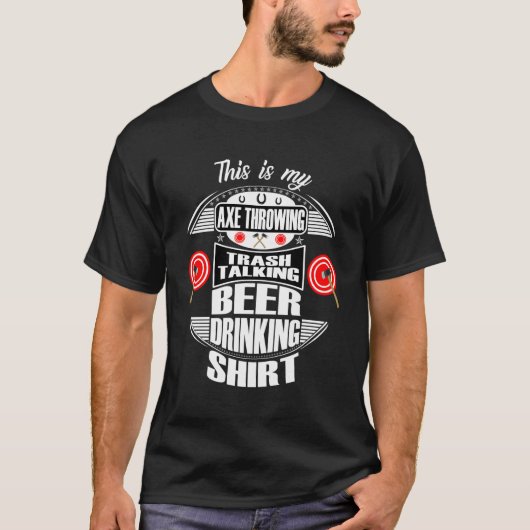 アックスおもしろい投げビール飲料デザインストレスレル Tシャツ (正面)