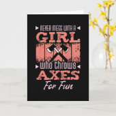 アックス・スロー・ウーマンズ カード (黄色い花)