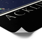 アックリンズアンドクロークアイランドバハマ宇宙の地図 ポスター (角)