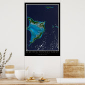 アックリンズアンドクロークアイランドバハマ宇宙の地図 ポスター (キッチン)