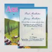 アッサム インド 旅行ポスター印刷 招待状 (正面/裏面)