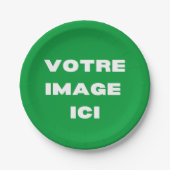 アッシェットジェタブル – Votre image ici - personalisee ペーパープレート (正面)