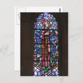アッシシのフランシスコのステンドグラス ポストカード (正面/裏面)