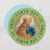 アッシシカードの地球の日と聖フランシス (正面/裏面)