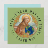 アッシシカードの地球の日と聖フランシス (正面/裏面)