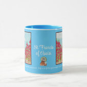 アッシジのパトロン聖フランシスの水の色のギフトブルー マグカップ (中央)