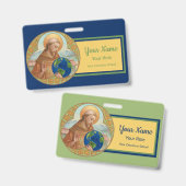 アッシジの地球の日と聖フランシス(スタイル2) バッジ (表裏)