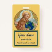 アッシジの地球の日と聖フランシス(スタイル3) バッジ (裏面)