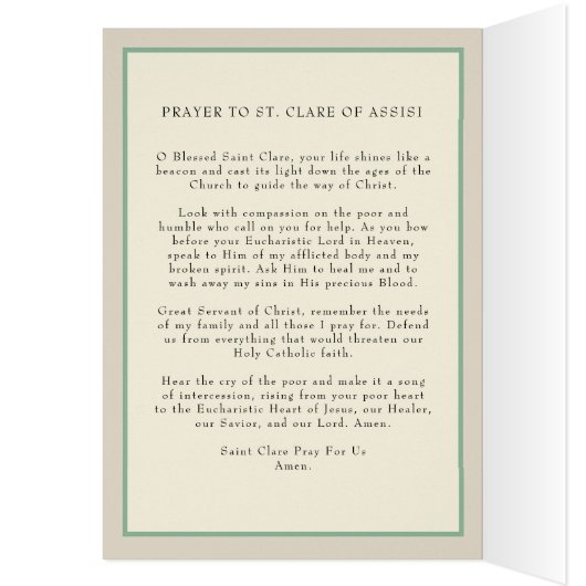 アッシジの宗教的カトリックの修道女サンクレア (内側 (左))