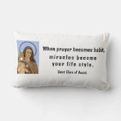 アッシジの聖クレア ランバークッション (裏面)