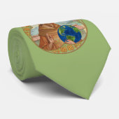 アッシジの聖フランシスと環境（緑//B） ネクタイ (ロール)