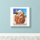 アッシジの聖フランシスと聖クレア キャンバスプリント (インサイチュ (ウッドフロア))