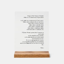 アッシジの聖フランシスによる平和祈りの言葉