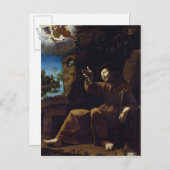 アッシジの聖フランシスは天使に慰められた ポストカード (正面/裏面)