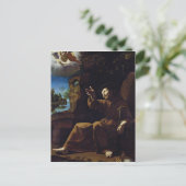 アッシジの聖フランシスは天使に慰められた ポストカード (スタンド正面)