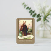 アッシジの聖フランシスへの祈りの言葉のためのペットの聖カード 名刺 (スタンド正面)