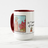 アッシジの聖フランシスカラフルの水彩贈り物 マグカップ (正面左)