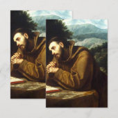 アッシジの聖フランシスコ サンキューカード (正面/裏面)