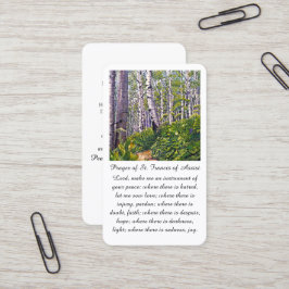 アッシジの聖フランシス悔やみや弔慰祈りの言葉カード 名刺