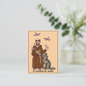 アッシジの聖フランシス祈りの言葉カード 名刺 (スタンド正面)