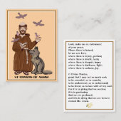 アッシジの聖フランシス祈りの言葉カード 名刺 (正面/裏面)