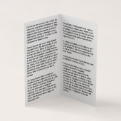 アッシジの聖フランシス祈りの言葉カード 名刺 (内部)