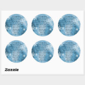 アッシジの聖フランシス祈りの言葉雪の結晶の冬 ラウンドシール (シート)