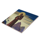 アッシジの聖フランシス（クリスチャン・サン） タイル (側面)