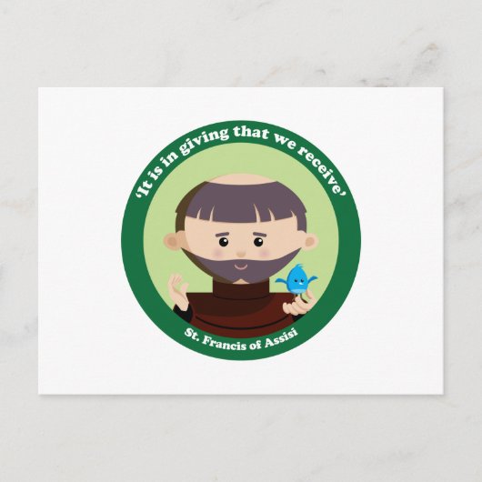 アッシジの聖フランシス ポストカード (正面)