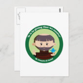 アッシジの聖フランシス ポストカード (正面/裏面)